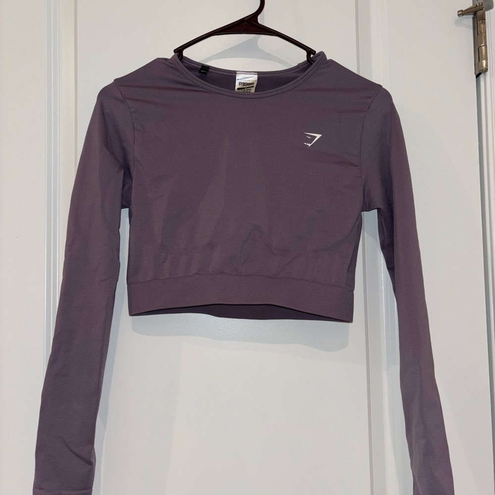 Gymshark Lavender Long Sleeve Crop Top